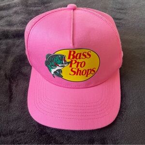Bass Pro Shops Pink Adjustable Fishing Trucker Hat NWOT